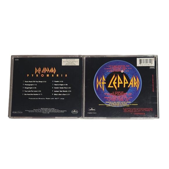 Def Leppard: Pyromania, Adrenalize Cd's Tested (Mercury, 1983, 1982) Pre-owned - Picture 2 of 4